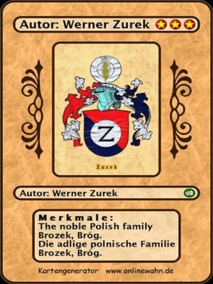 cover image of The noble Polish family Brozek, Bróg. Die adlige polnische Familie Brozek, Bróg.
